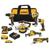 DEWALT 20-Volt MAX Lithium-Ion Cordless 7-Tool Combo Kit with 2.0 Ah Battery, 5.0 Ah Battery and Charger